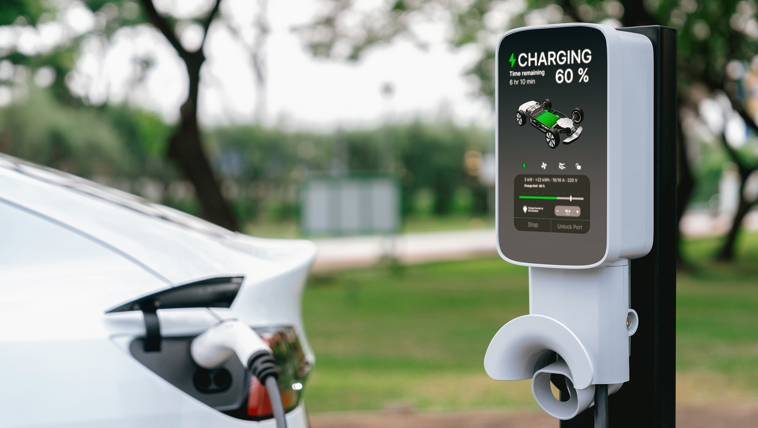  具備 ALS 功能的 EV 充電站 ，可用於竄改偵測和亮度調(diào)整