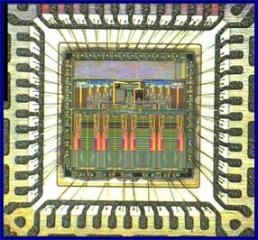  類比前端封裝的頂視圖。