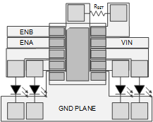 TPS75100 TPS75103 TPS75105 pcb_layout_DSK_bvs080.gif