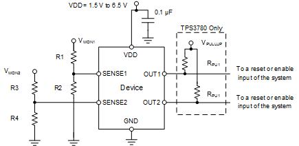 TPS3779 TPS3780 Typical Schematic TPS3779 TPS3780 typ_app_sbvs250.gif