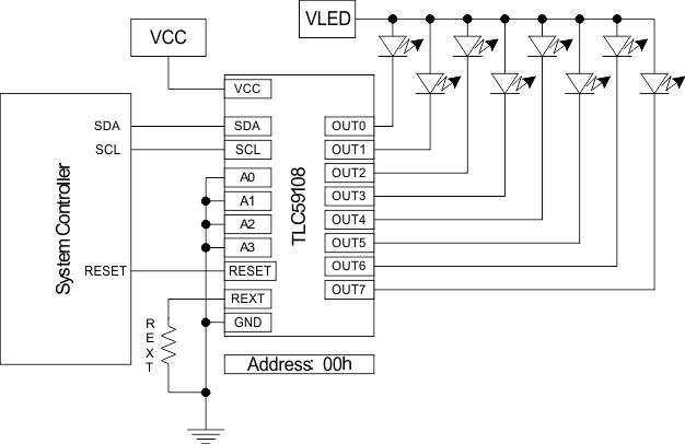 TLC59108 Simplified Schematic TLC59108 fp_simpschem_SLDS156.gif