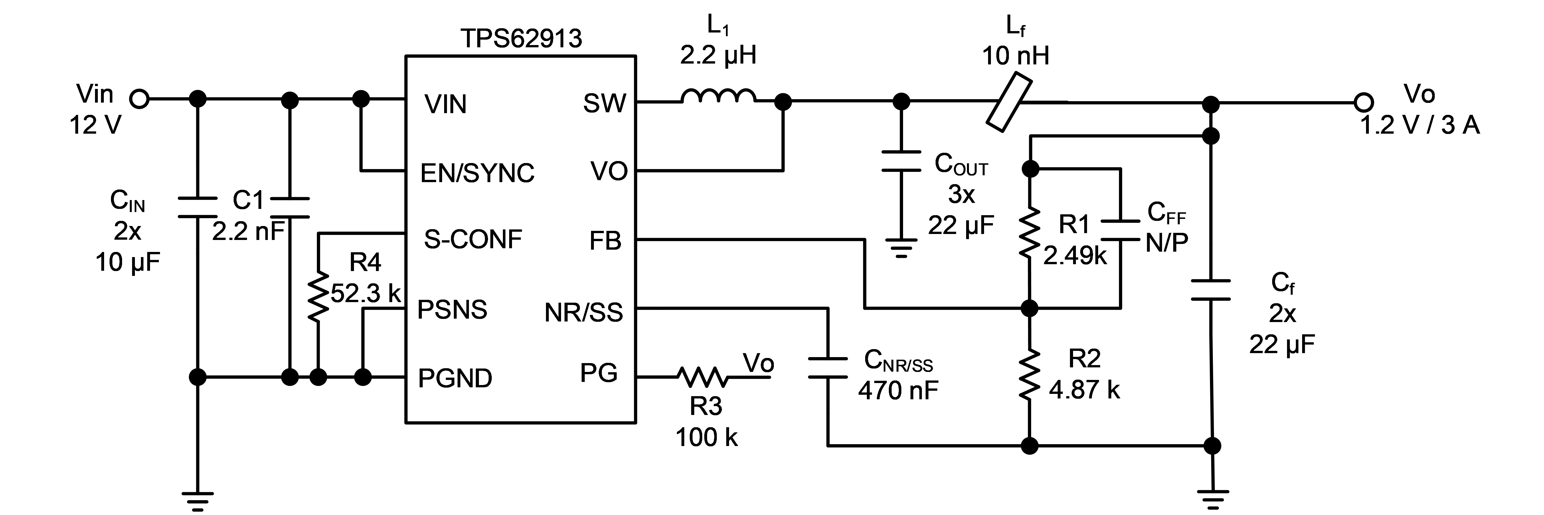  TPS62913 typical
                    schematic.