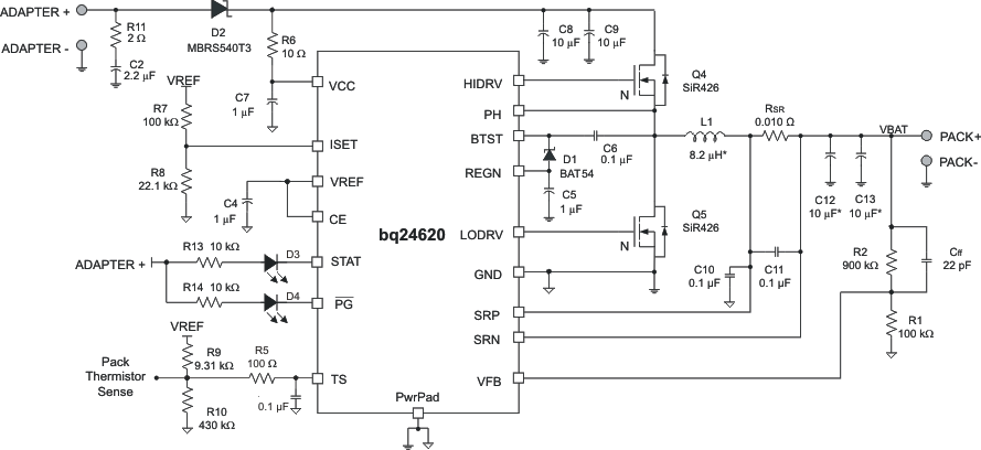 bq24620 Typical System
Schematic bq24620 sch1_lus893.gif
