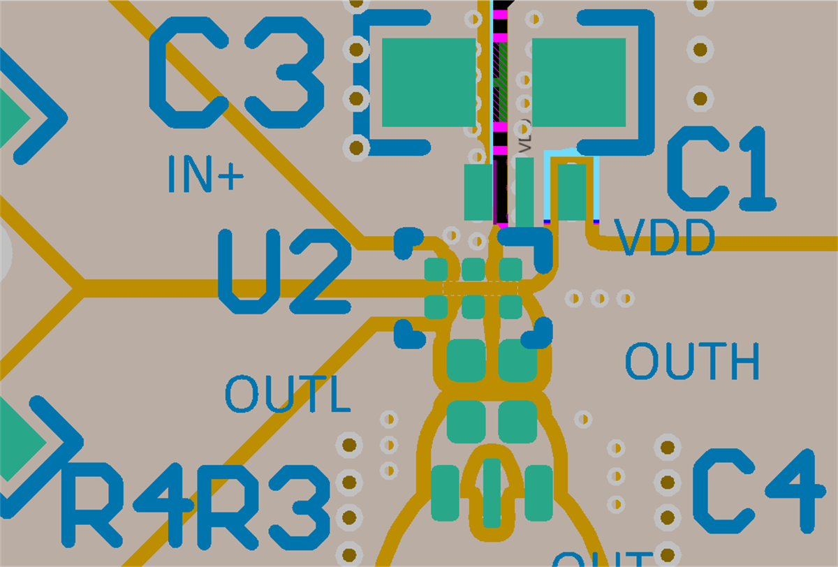 LMG1020-Q1 Typical Layout Of LMG1020-Q1 And A
                                                  Feed-Through Decoupling Capacitor With A Capacitor
                                                  Load