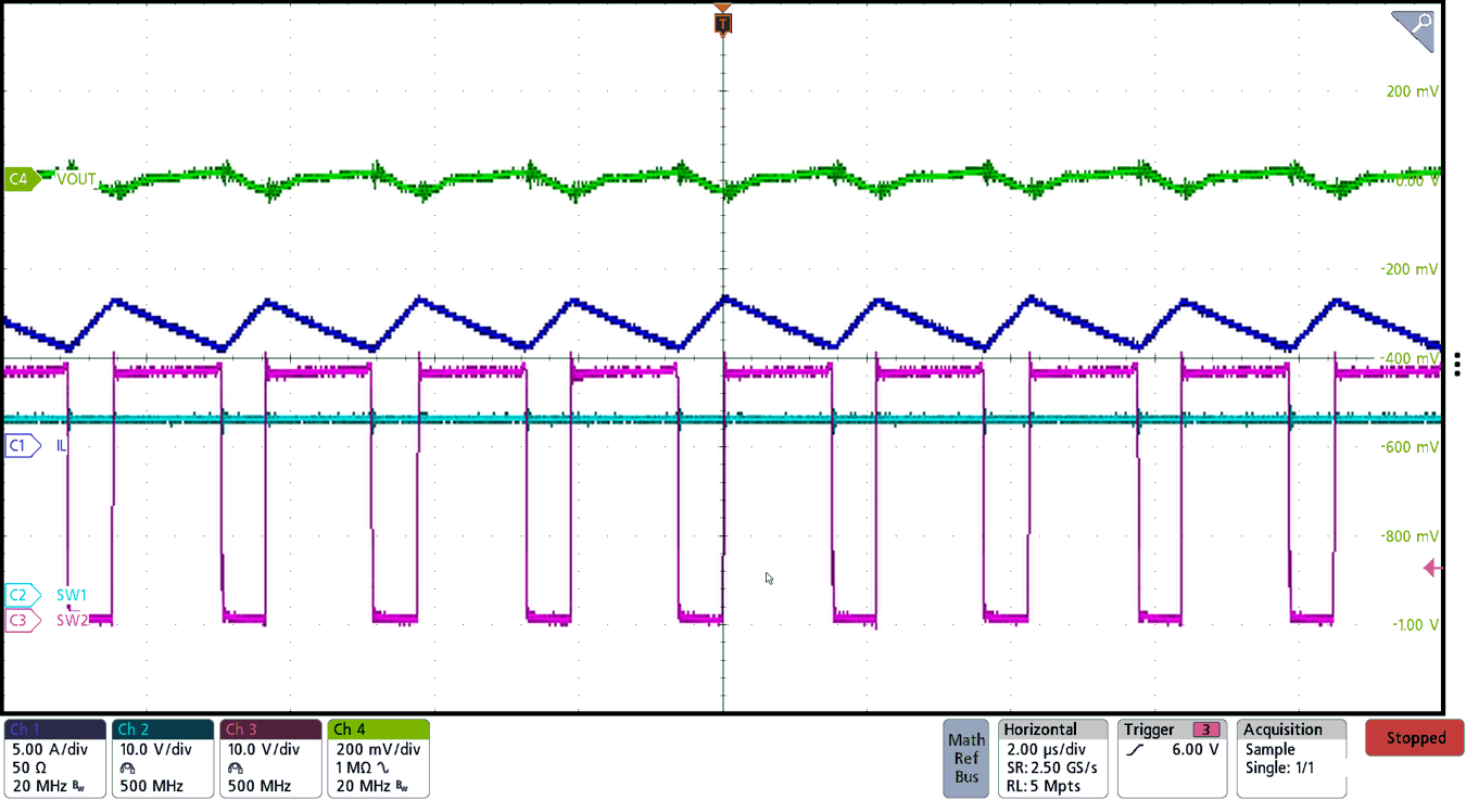 BQ25858-Q1 BQ25858B-Q1 Boost
                        Switching Waveform