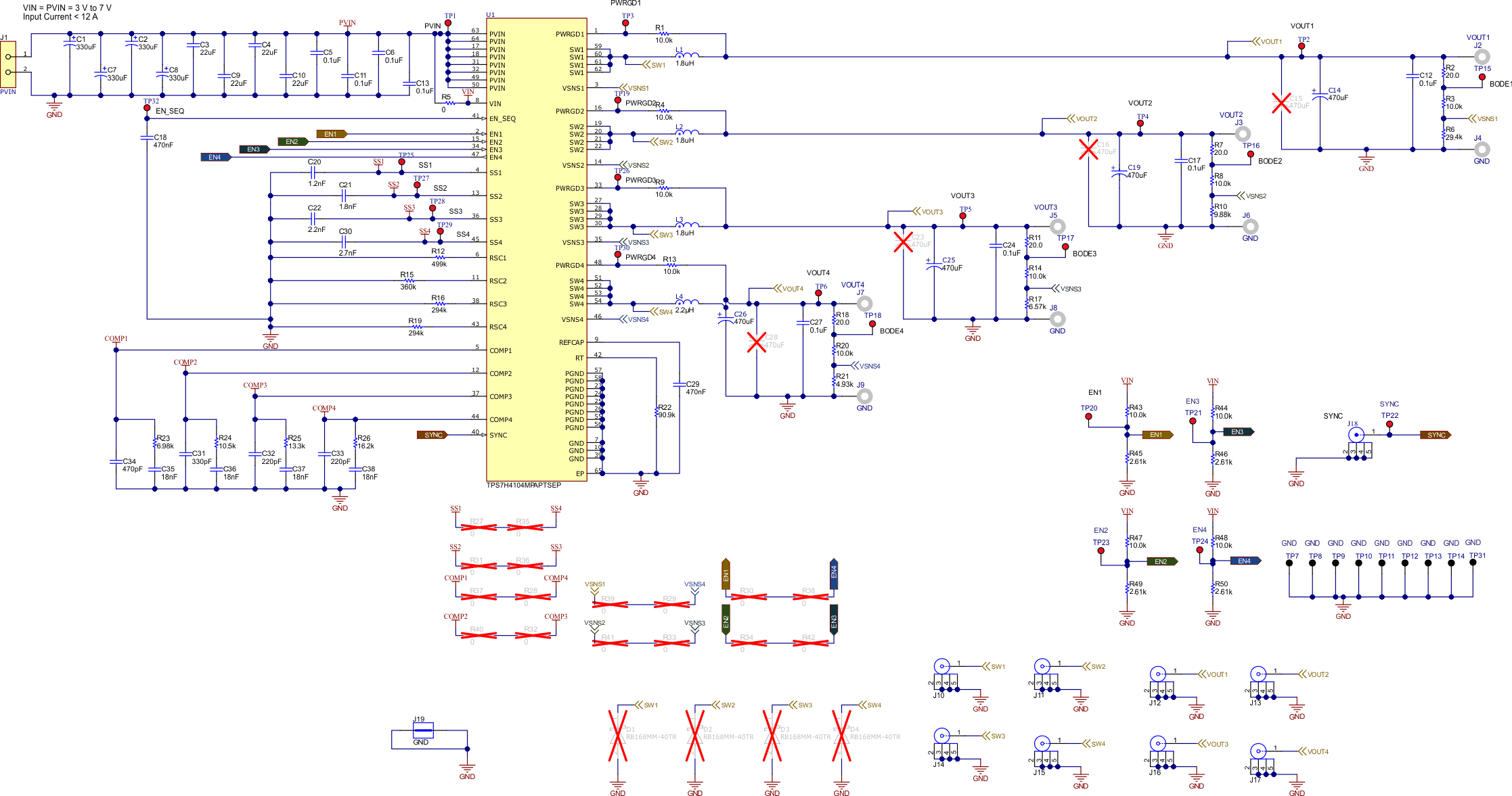 TPS7H4104-SEP TPS7H4104-SEP EVM Schematics