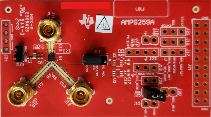  TRF0213SEP-EVM Board Top View