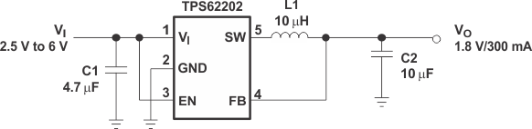 TPS62200 TPS62201 TPS62202 TPS62203 TPS62204 TPS62205 TPS62207 TPS62208 ai_18fixed_lvs417.gif
