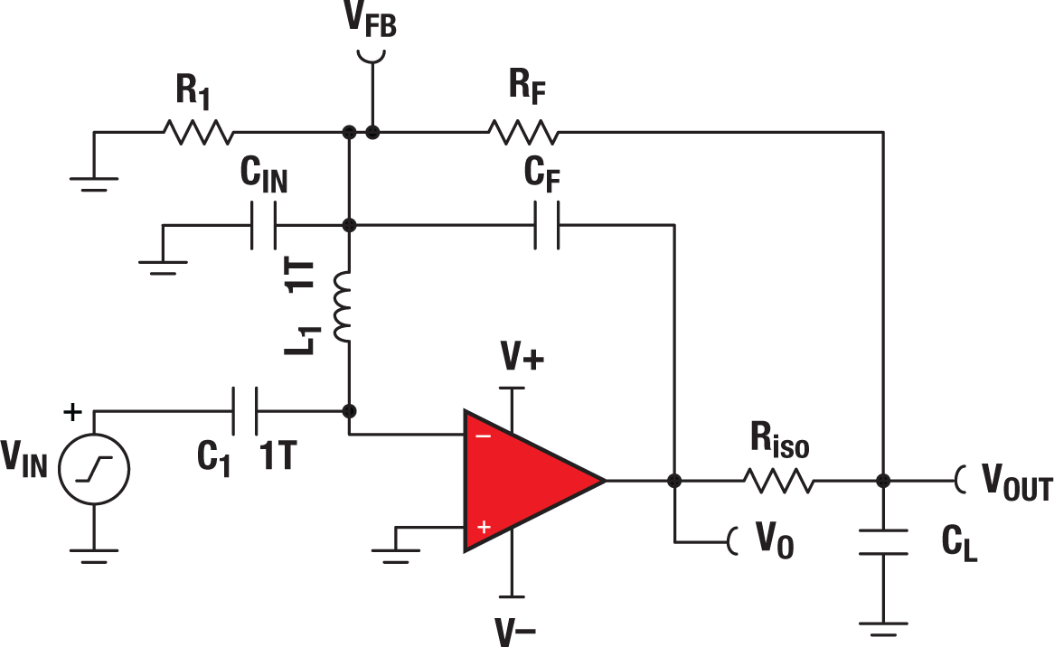  Alternative (multiple feedback) SPICE test circuit used for stability