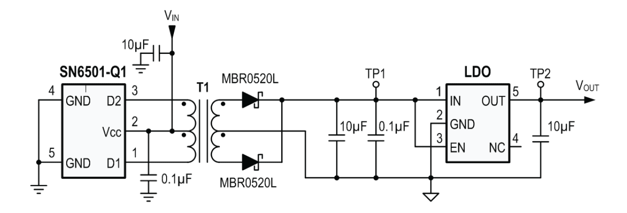 Simple circuit for an isolated power supply with a regulated output