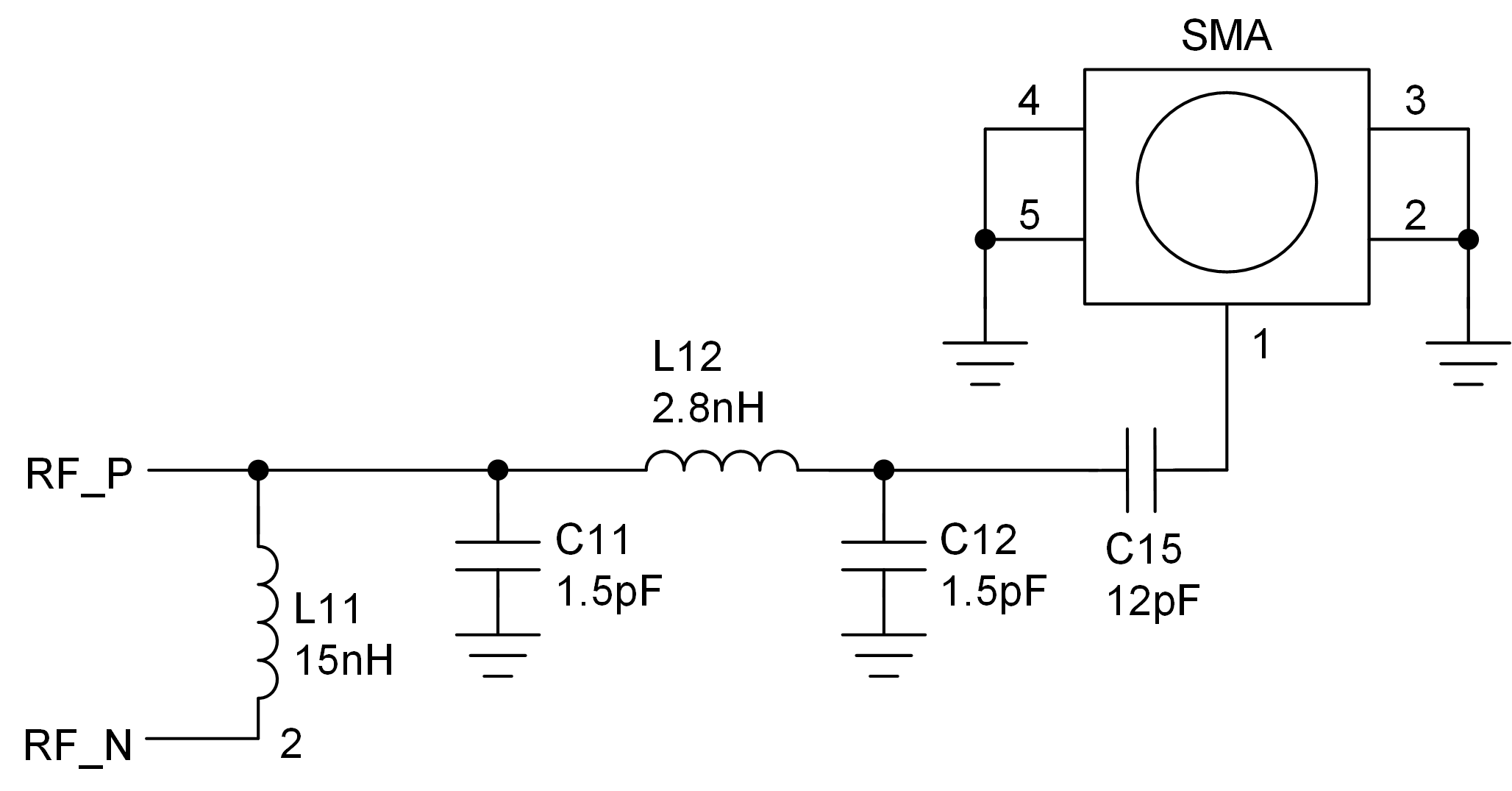 CC1354P10-6 采用外部偏置時的單端 RX/TX (2.4GHz)
