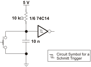 SN74LVC1G704 使用施密特觸發(fā)逆變器的開關(guān)去抖動器
