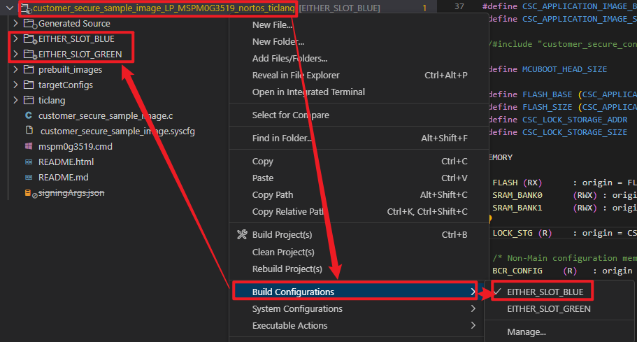  CSC 安全示例映像構(gòu)建配置