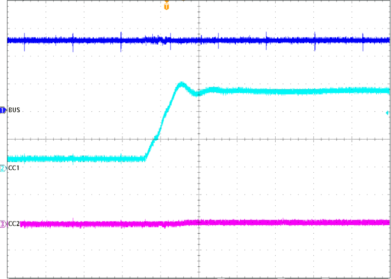 在上電并將 CC1 短接至 VBAT 的條件下測(cè)試 GUID-EC03A0BC-238D-4D2E-8FE9-CD6C5B9F75CD-low.png
