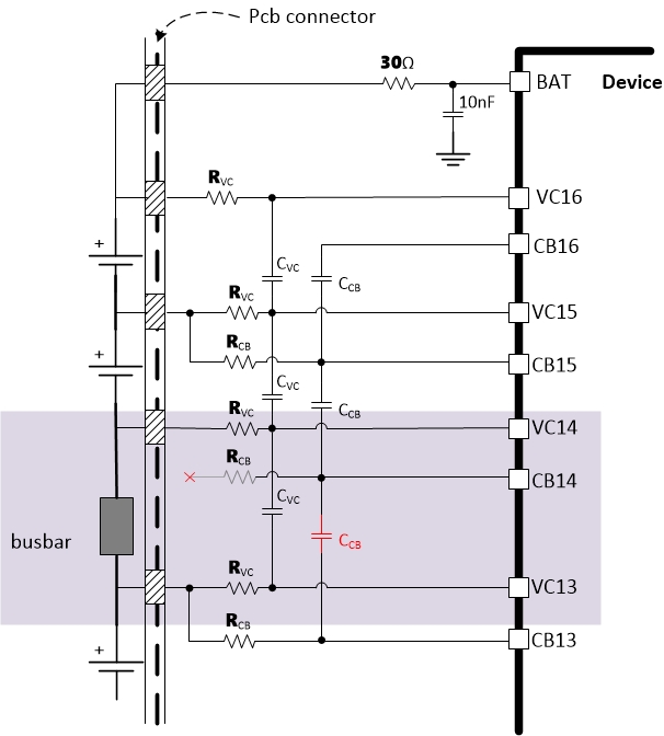  連接到任意中間單獨(dú) VC 通道的匯流條