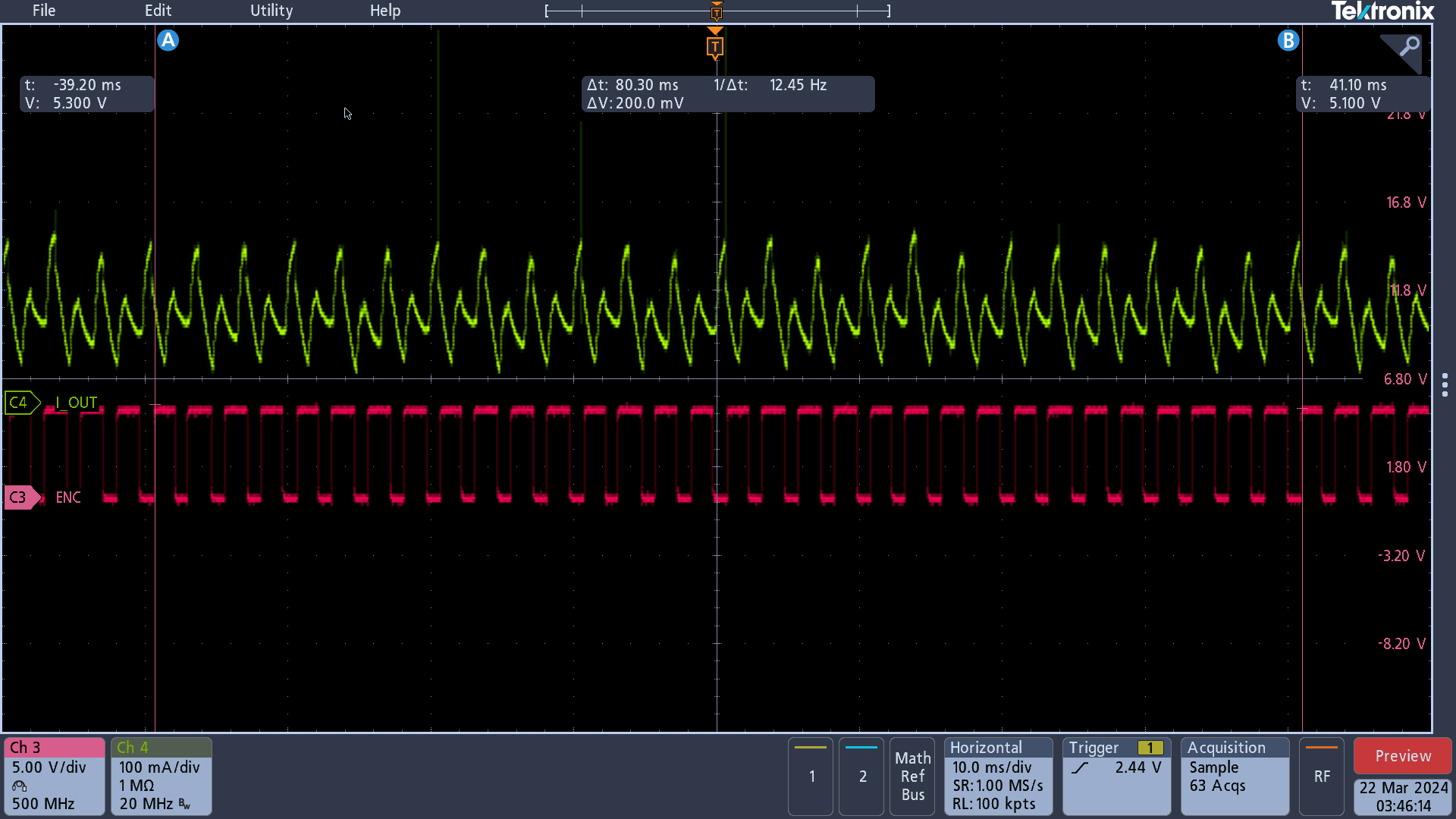 使用編碼器的實際電機轉(zhuǎn)速