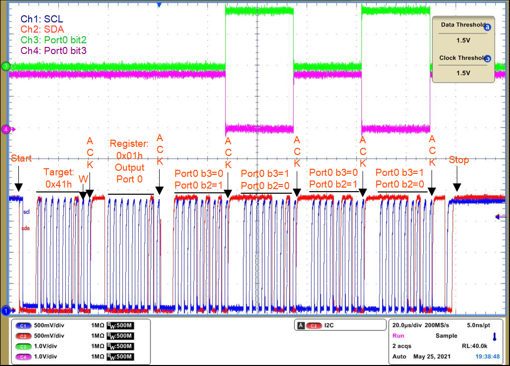  示波器示例寫入突發(fā)