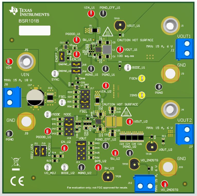  TPS543620 EVM 標準布局