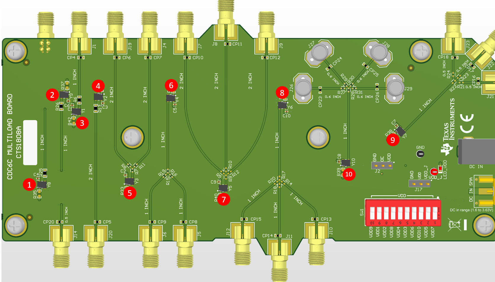  振蕩器多負(fù)載扇出板
