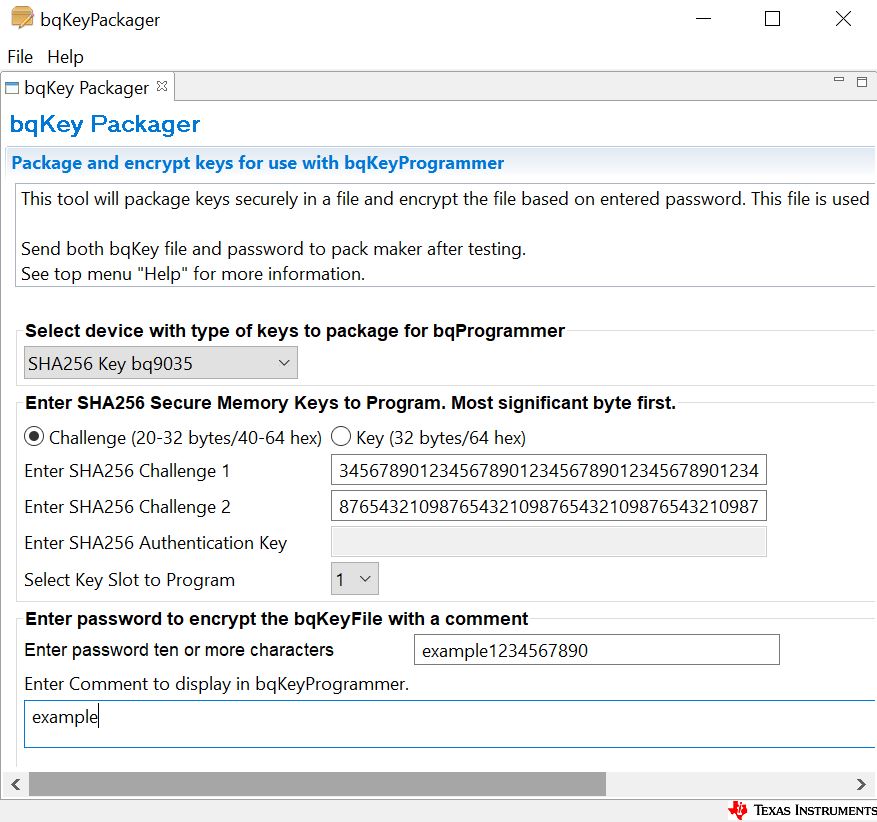  使用 BQ9035 的 SHA256 挑戰(zhàn)碼示例