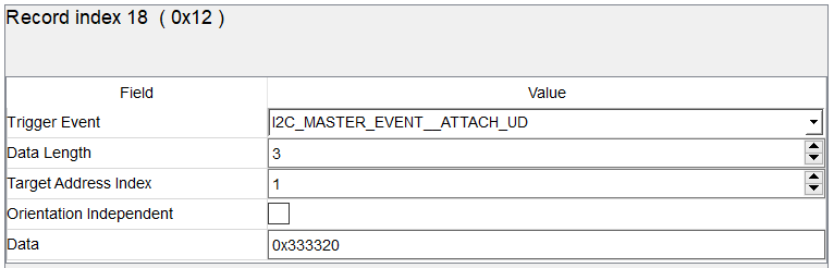 寄存器 0x20 上的連接事件