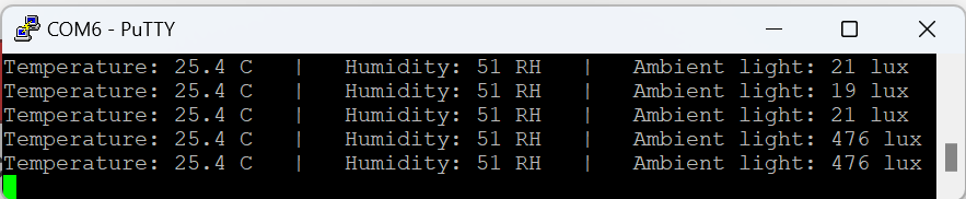  串行監(jiān)視器輸出 - PuTTY