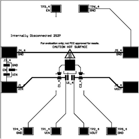  TPS7B82-Q1 (TO-252) 內(nèi)部斷開布局頂層
