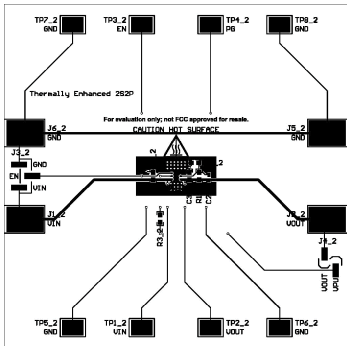  TPS745 (WSON) 熱增強(qiáng)型布局頂層