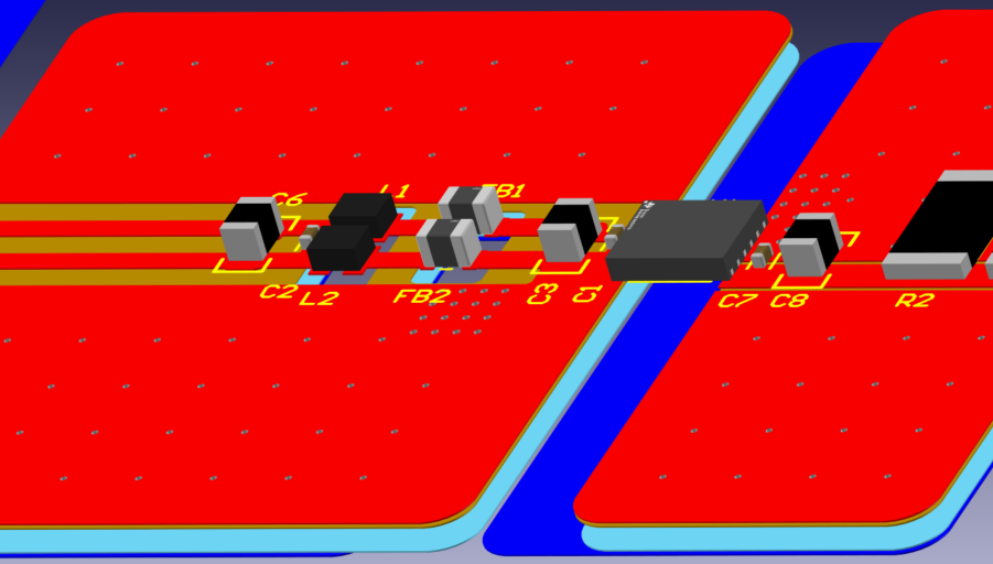  法拉第屏蔽層的 3D 視圖