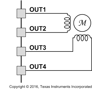 DRV8844 步進(jìn)電機(jī)連接