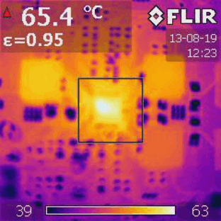 TPS65262-1 Thermal Signature of TPS65262-1EVM GUID-55FCA455-28A9-4E42-BEE0-40A6EA4B28C0-low.gif