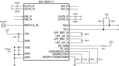 DS110DF111 簡(jiǎn)化電路原理圖 DS110DF111 SimplifiedSchematic_110_r1.gif