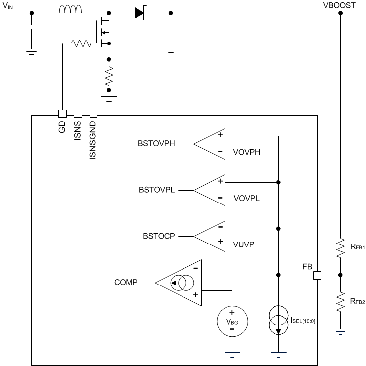 LP8863-Q1 FBdivider2resistor_snvsab6.gif