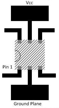 SN74LVC1G3157-Q1 推薦布局示例