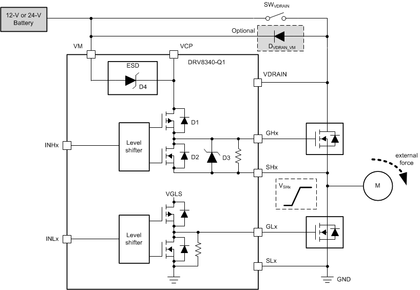 DRV8340-Q1 slvsdz9_generator_mode.gif