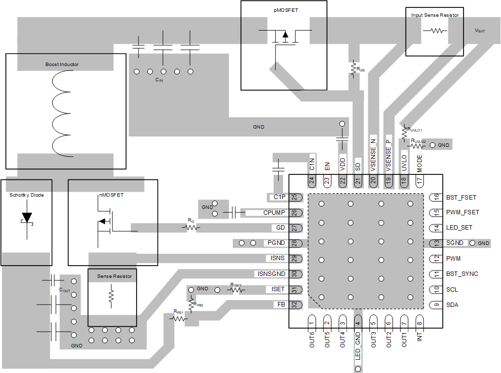 LP8866-Q1 LP8866-Q1 Layout Guidelines