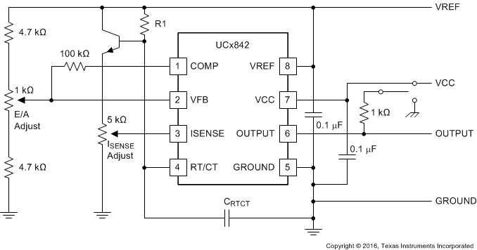 UC1842 UC2842 UC3842 UC1843 UC2843 UC3843 UC1844 UC2844 UC3844 UC1845 UC2845 UC3845 開環(huán)實驗室測試裝置