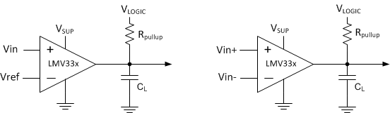 LMV331 LMV393 LMV339  Typical Application Schematic