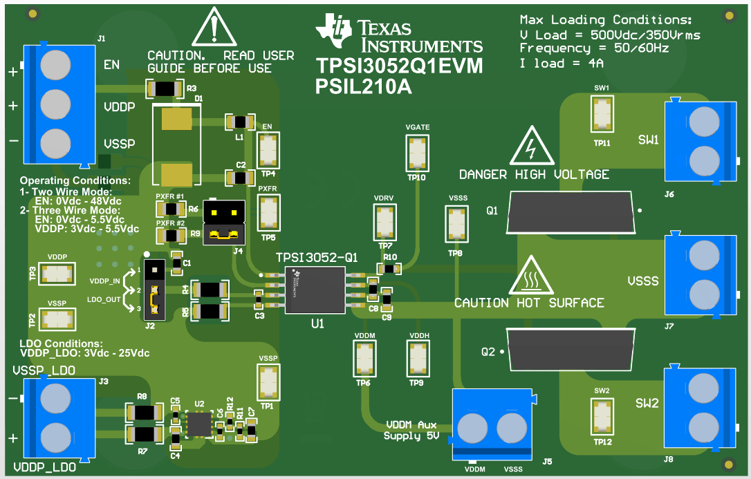 TPSI3052-Q1 3D PCB 視圖