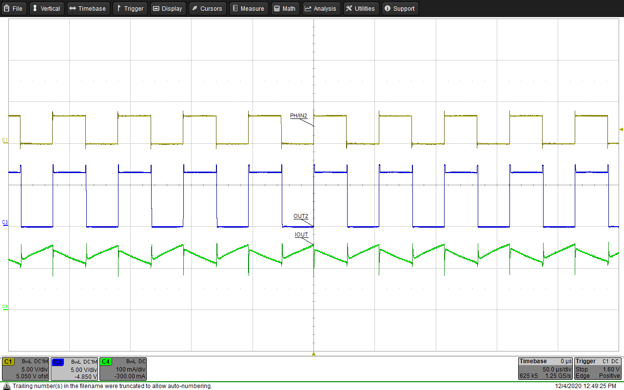 使用低側(cè) FET 在具有 50% 占空比的半橋模式下驅(qū)動(dòng)電機(jī) GUID-20201205-CA0I-NNVP-DDWF-739JDGVZWTKX-low.png
