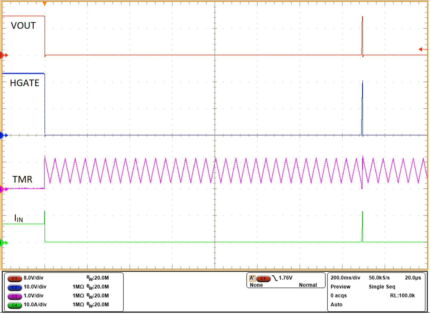LM74900-Q1 LM74910-Q1 LM74910H-Q1 輸出過流保護(hù)（計(jì)時(shí)器持續(xù)時(shí)間 1ms）：自動(dòng)重試
