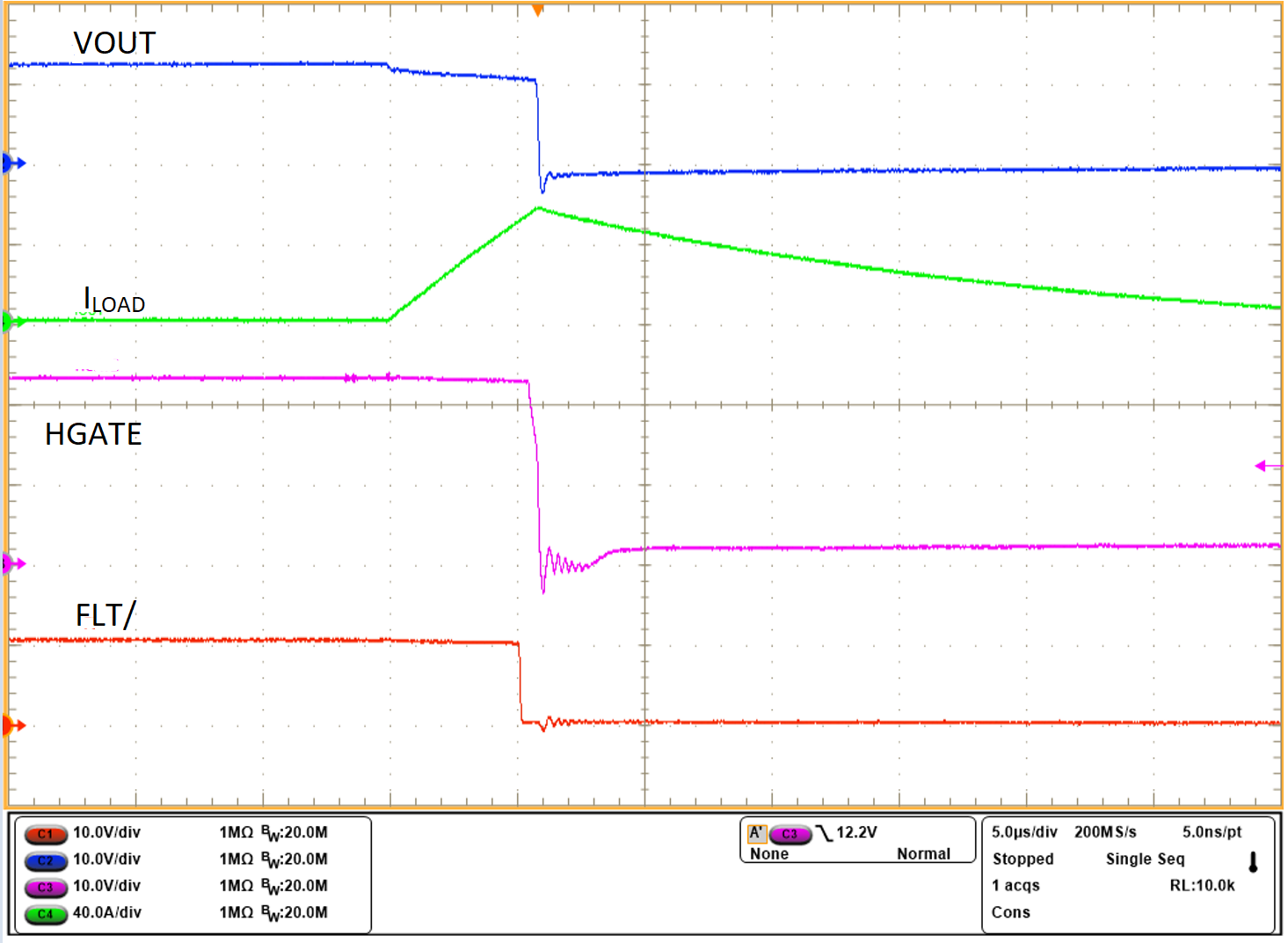 LM74900-Q1 LM74910-Q1 LM74910H-Q1 輸出短路保護(hù)（動(dòng)態(tài)）