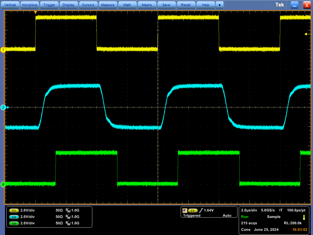 THVD2419 THVD2429 THVD2419 Waveforms with 54Ω Termination and VCC = 3.3V THVD2419 THVD2429 THVD2419 Waveforms with 54Ω Termination and VCC = 3.3V