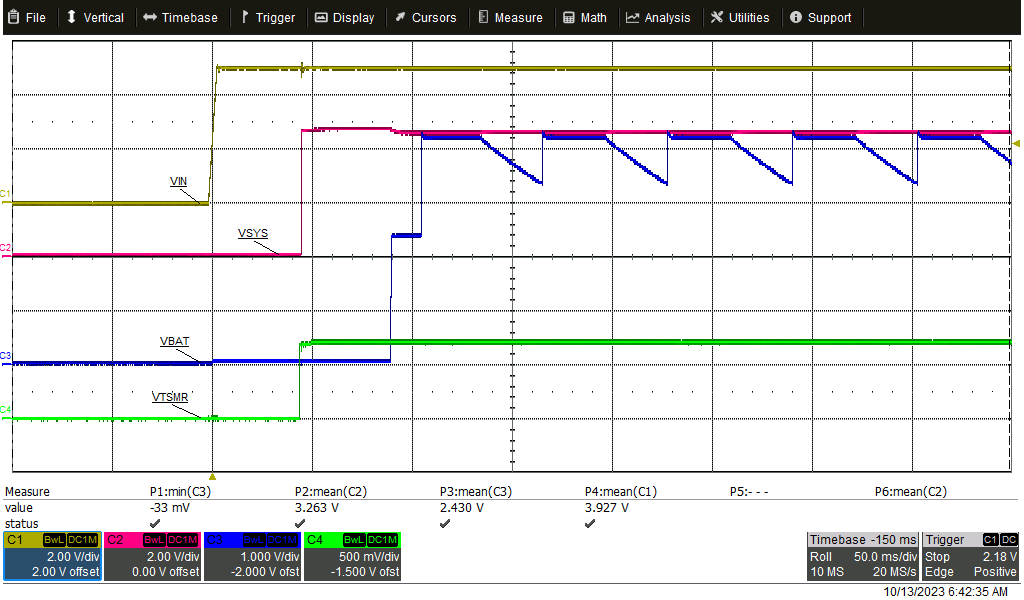 BQ25185 在沒(méi)有電池的情況下通過(guò)插入 IN 電源進(jìn)行上電 BQ25185 在沒(méi)有電池的情況下通過(guò)插入 IN 電源進(jìn)行上電