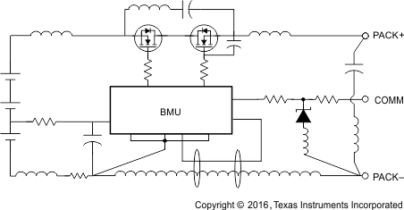 BQ41Z50 避免高電流和低電平信號線之間的間距過近