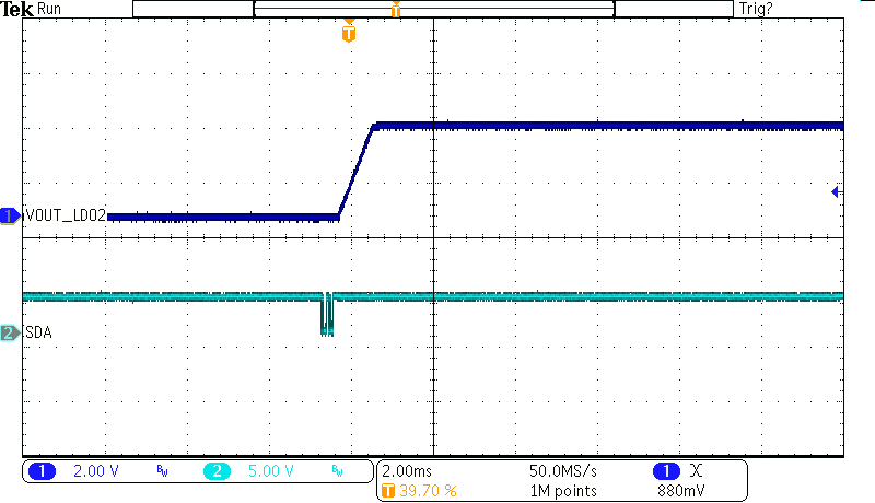 BQ25190 LDO2 啟用（空載）