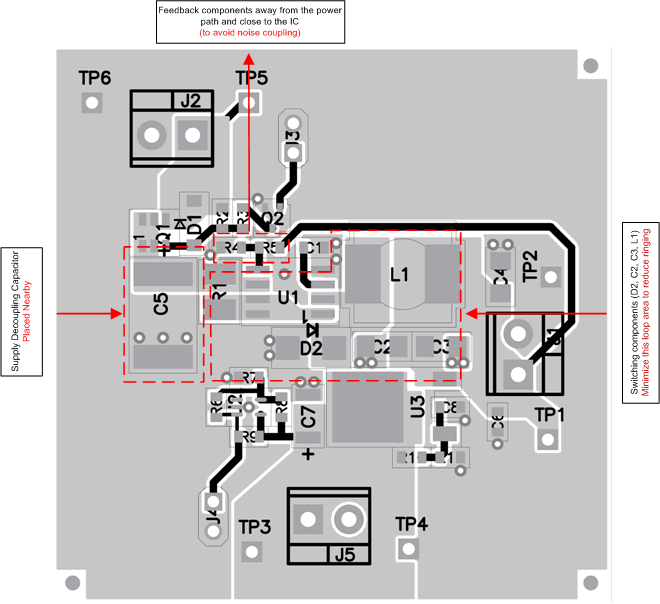 MC33063A-Q1 MC33063A-Q1 布局頂層示例
