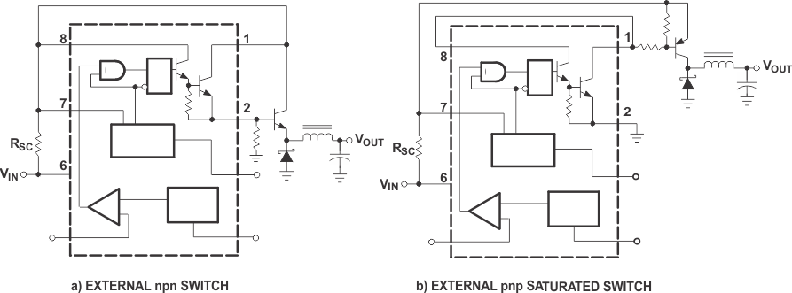 MC33063A-Q1 電壓逆變器轉換器的外部電流升壓連接