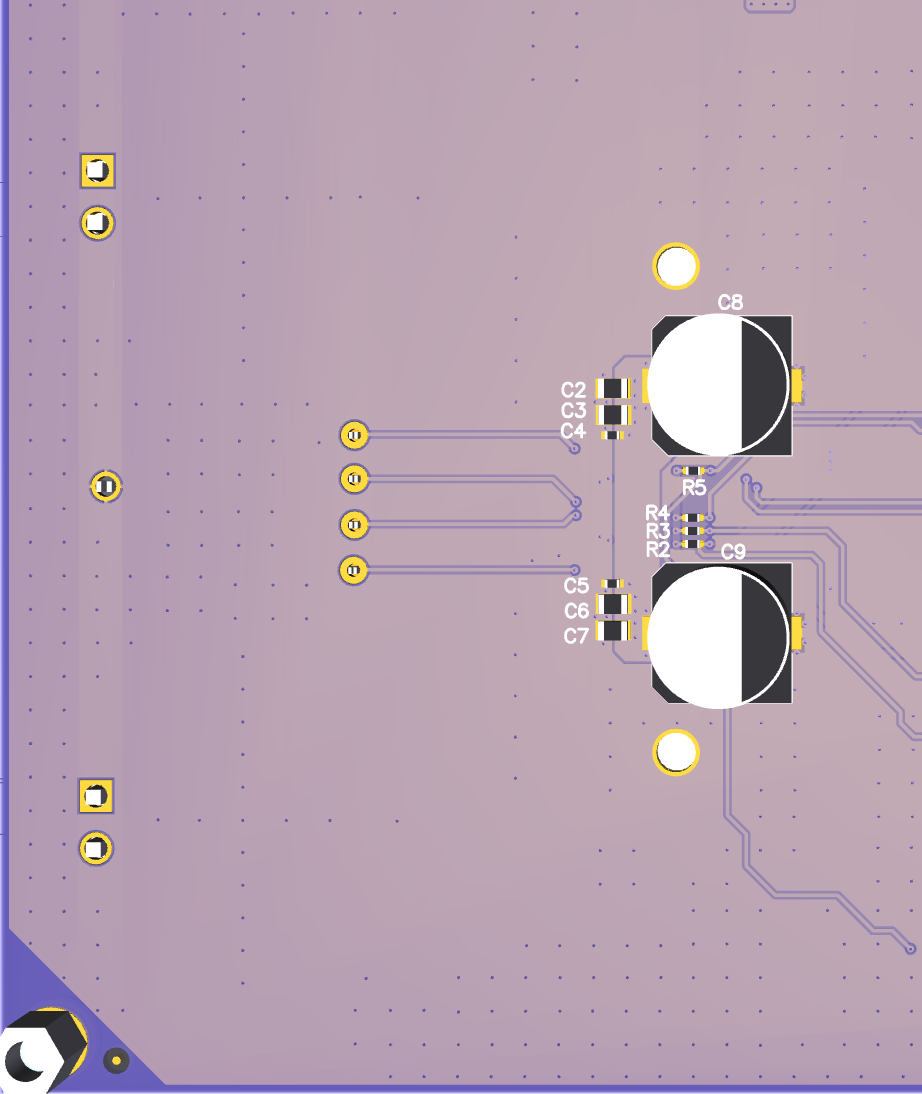 TAS5830 2.0（立體聲 BTL）3D 底視圖