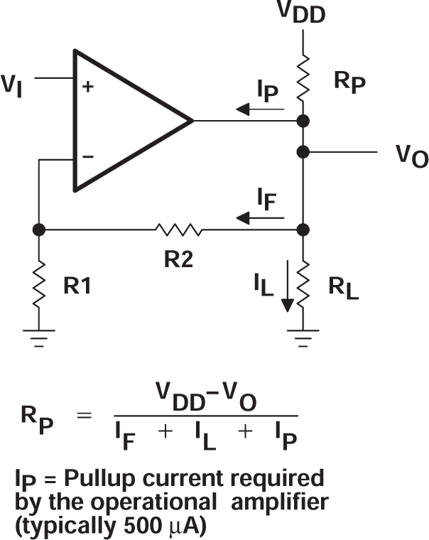 TLC27L2 TLC27L2A TLC27L2B TLC27L7 使用阻性上拉來(lái)提高 VOH